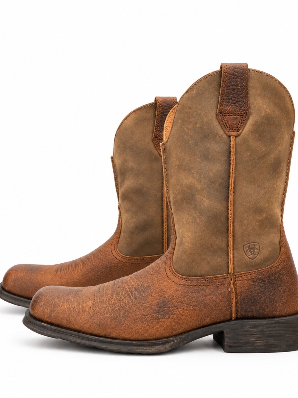 Ariat Rambler Tan/Brown Leather Cowboy Boots for Men 11.5EE wide